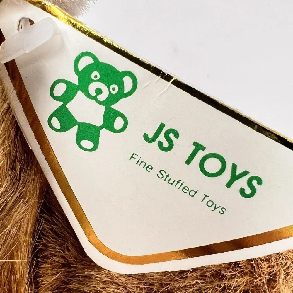 Vintage JS Toys Bow Tie Monkey Plush‎ Stuffed Gorilla Petal Plush With Tag